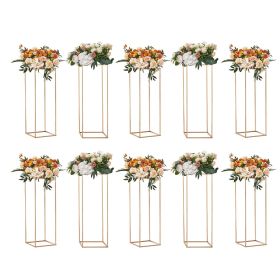 VEVOR 10PCS 31.5inch High Wedding Flower Stand, With Acrylic Laminate,Metal Vase Column Geometric Centerpiece Stands