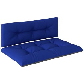 2 Seater Pallet Cushions Outdoor 3.9 Thick Replacement Cushions - Tufted Design For Garden, Patio, Navy Blue (Option: Navy Blue)