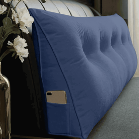 Triangle Reading Cushion With A Button-blue (Option: 150cm)