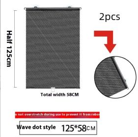 Household Window Sun Protection Punch-free Shading Balcony Shutter (Option: 58x125cm-Black 2pcs)