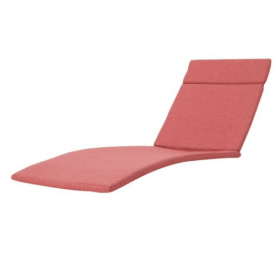 Two Salem Outdoor Lounge Chair Cushions, Lounge Chair Not Included. (Option: Red)